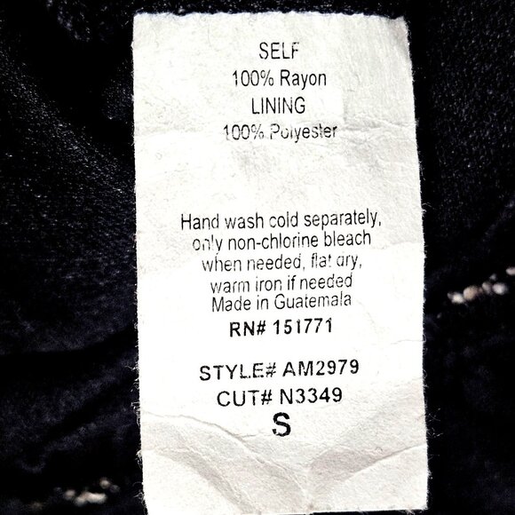 Gilli Womans Midi Dress S Rayon Black Gold Boho Chic Date Night Whimsygoth - Picture 7 of 14